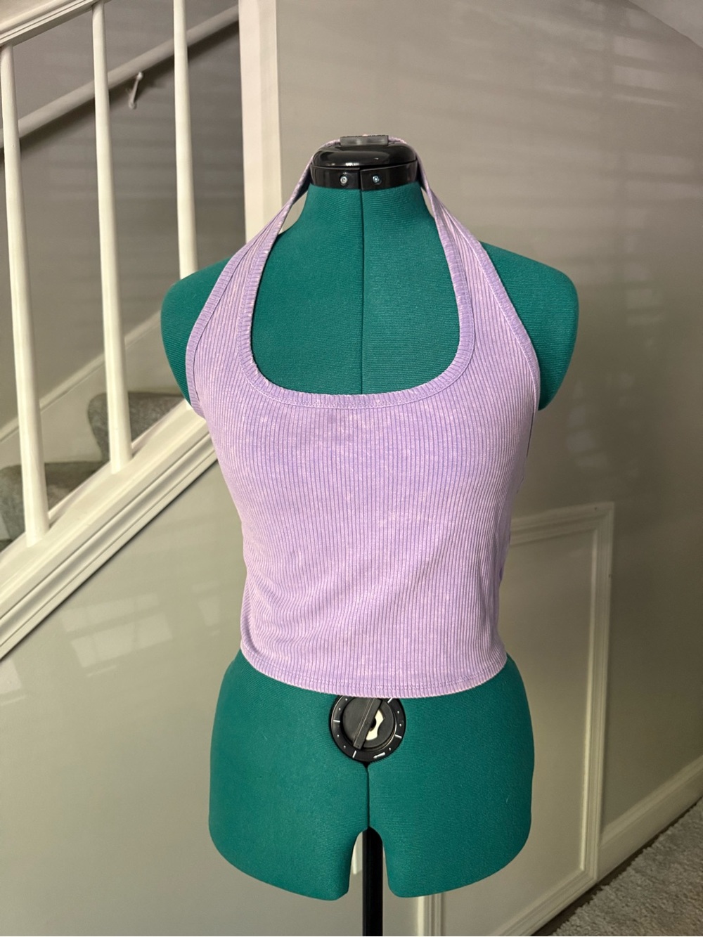 wild fable Lilac Ribbed Halter Crop Top